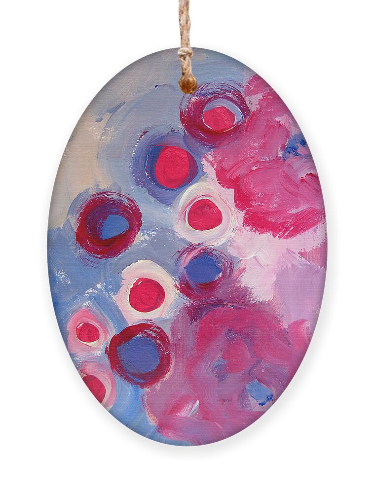 Abstract Art Ornament featuring the painting Abstract VI by Patricia Awapara