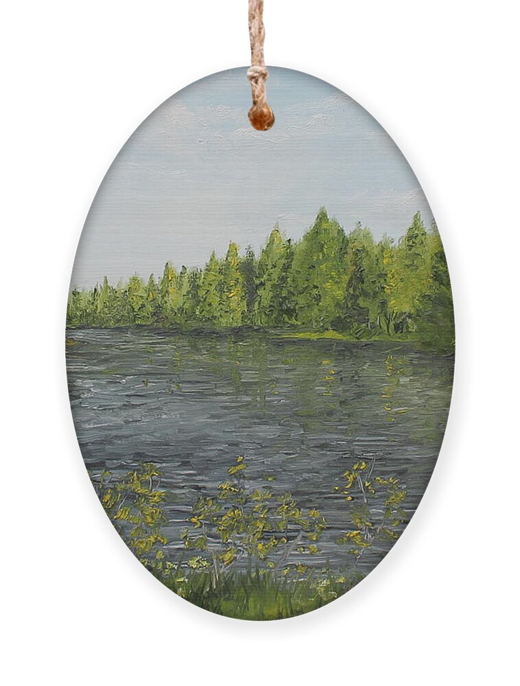 Alafia Ornament featuring the painting Alafia by Larry Whitler