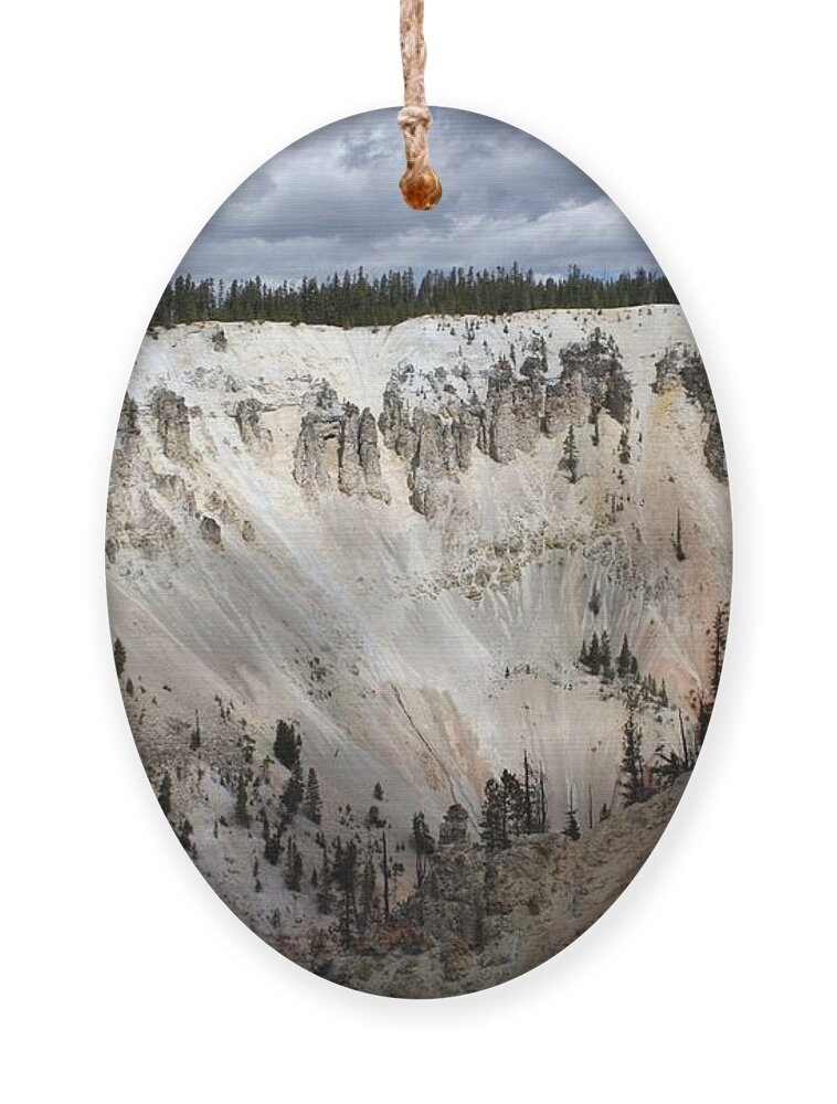 Grand Canyon Ornament featuring the photograph Beautiful Lighting On The Grand Canyon In Yellowstone by Living Color Photography Lorraine Lynch