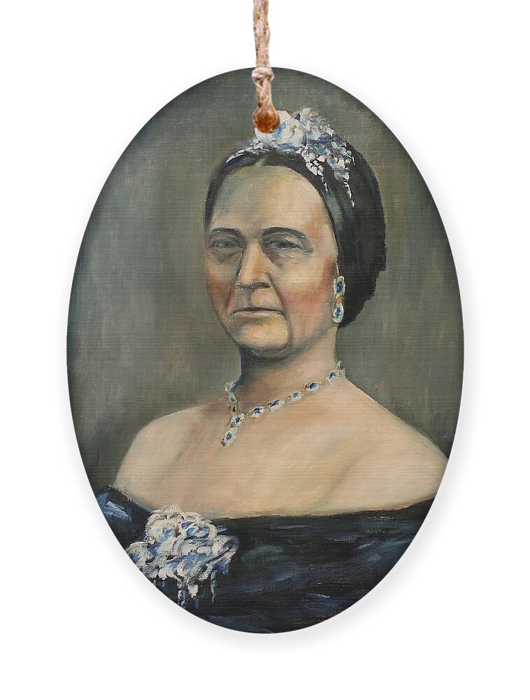 Mary Todd Lincoln Ornament featuring the painting Broken - Lincoln Portrait #9 by Daniel W Green