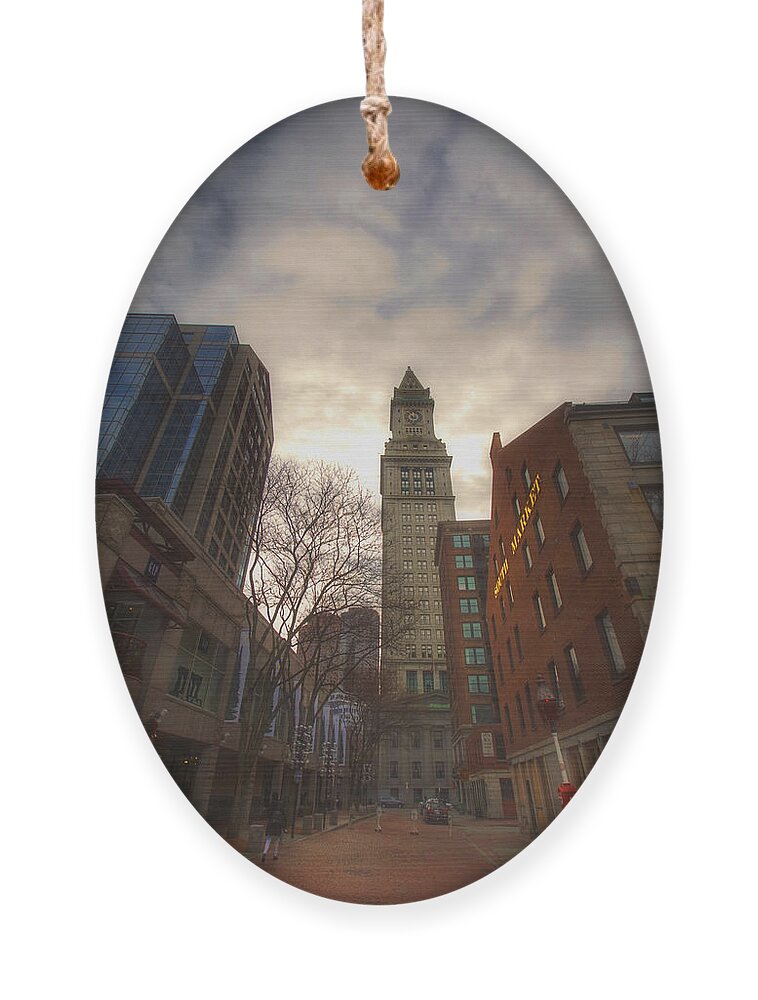 Massachusetts Ornament featuring the photograph Custom House by Joann Vitali
