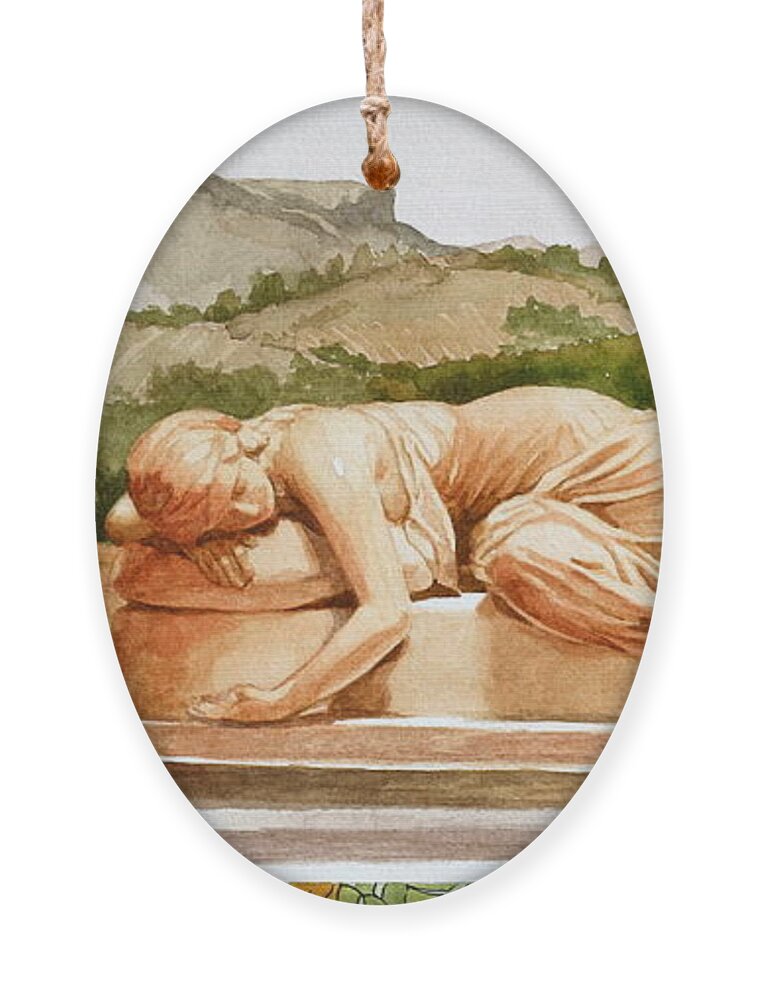 Jan Lawnikanis Ornament featuring the painting Dreamer by Jan Lawnikanis