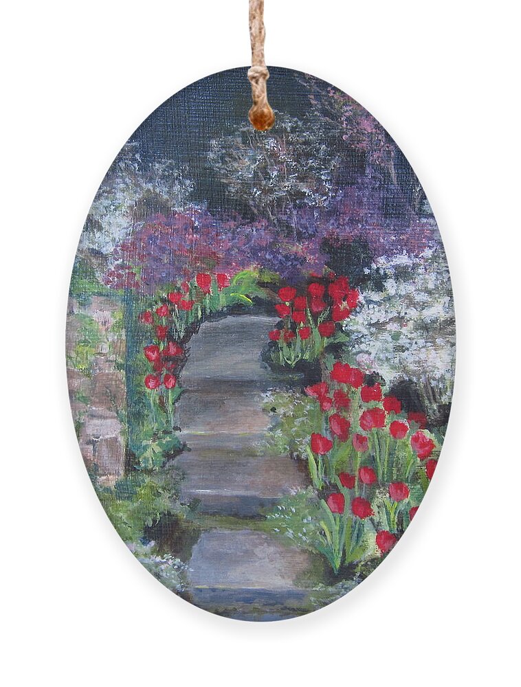 Flower Show Ornament featuring the painting Flower Show by Paula Pagliughi