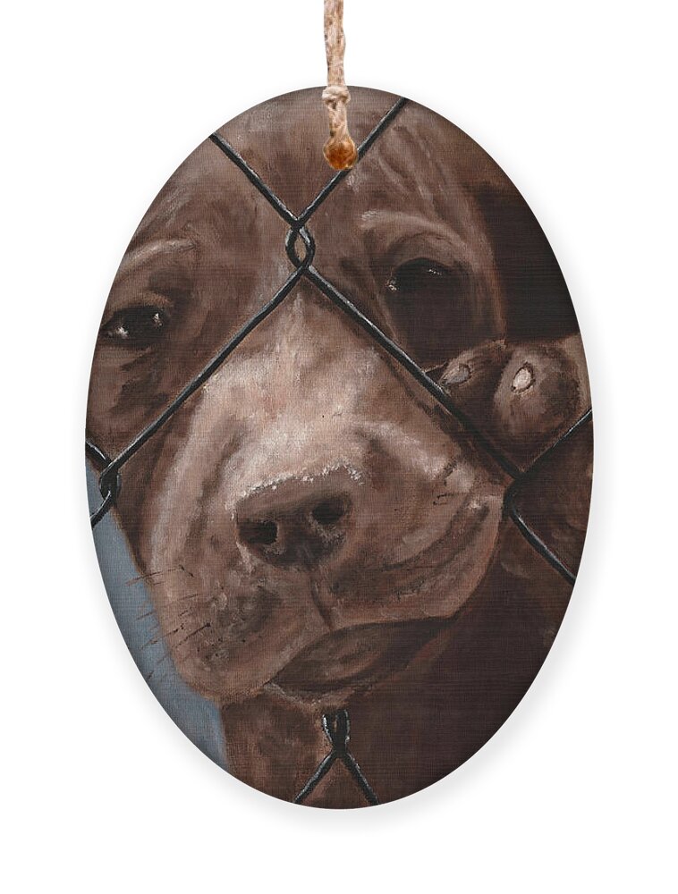 Pet Ornament featuring the painting Help Release Me I by Vic Ritchey
