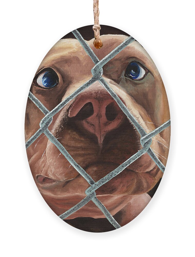 Pet Ornament featuring the painting Help Release Me III by Vic Ritchey
