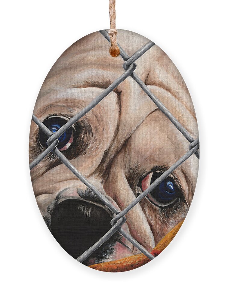 Pet Ornament featuring the painting Help Release Me IV by Vic Ritchey