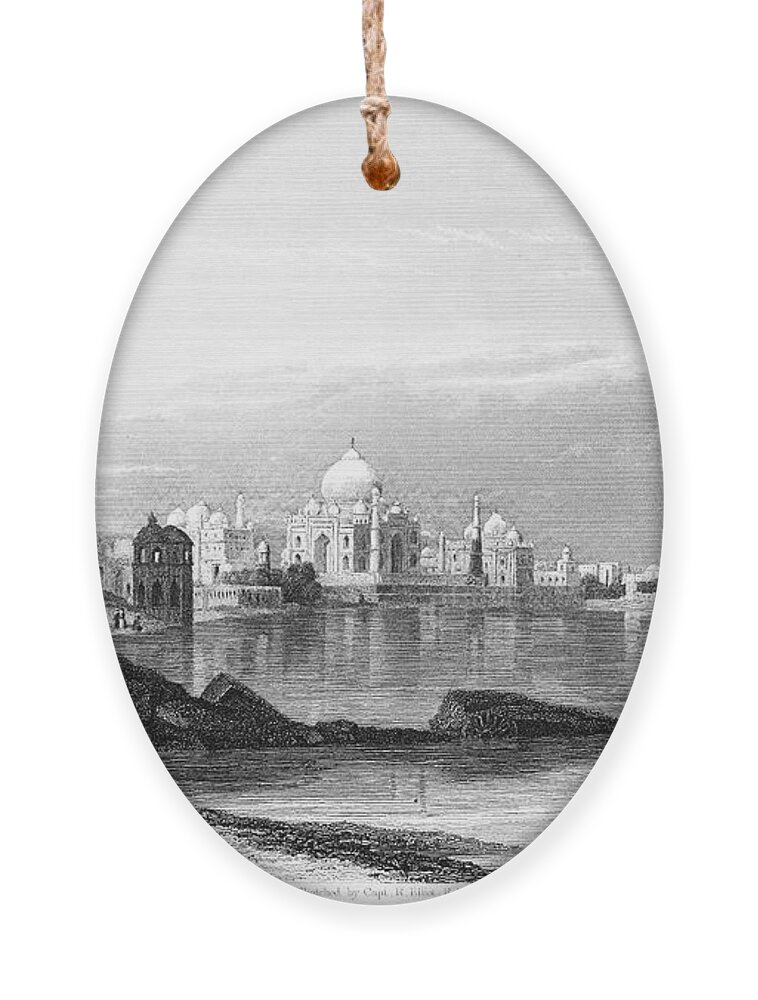 1860 Ornament featuring the photograph INDIA: TAJ MAHAL, c1860 by Granger