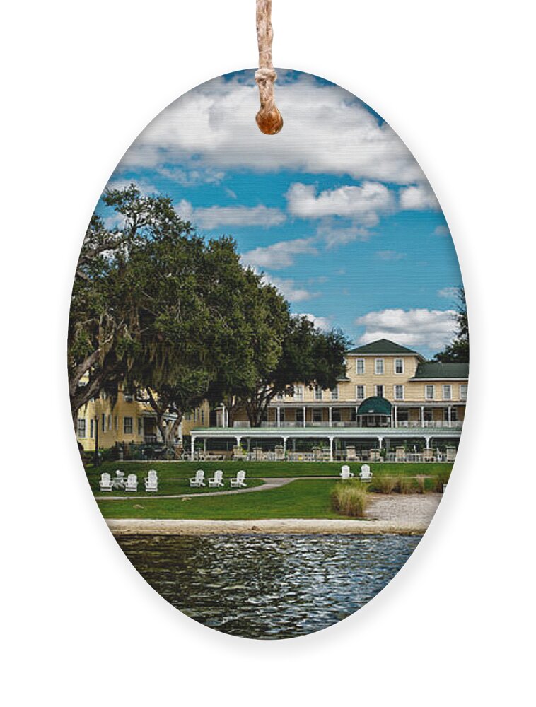 Lakeside Inn Ornament featuring the photograph Lakeside Inn by Christopher Holmes