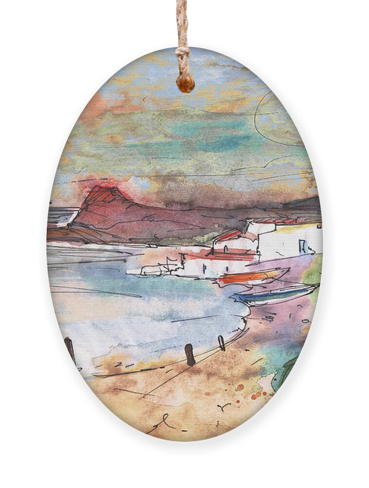 Travel Art Ornament featuring the painting Lentas 01 by Miki De Goodaboom