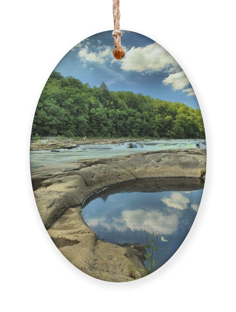 Youghiogheny River Ornament featuring the photograph Pool Along The River by Adam Jewell