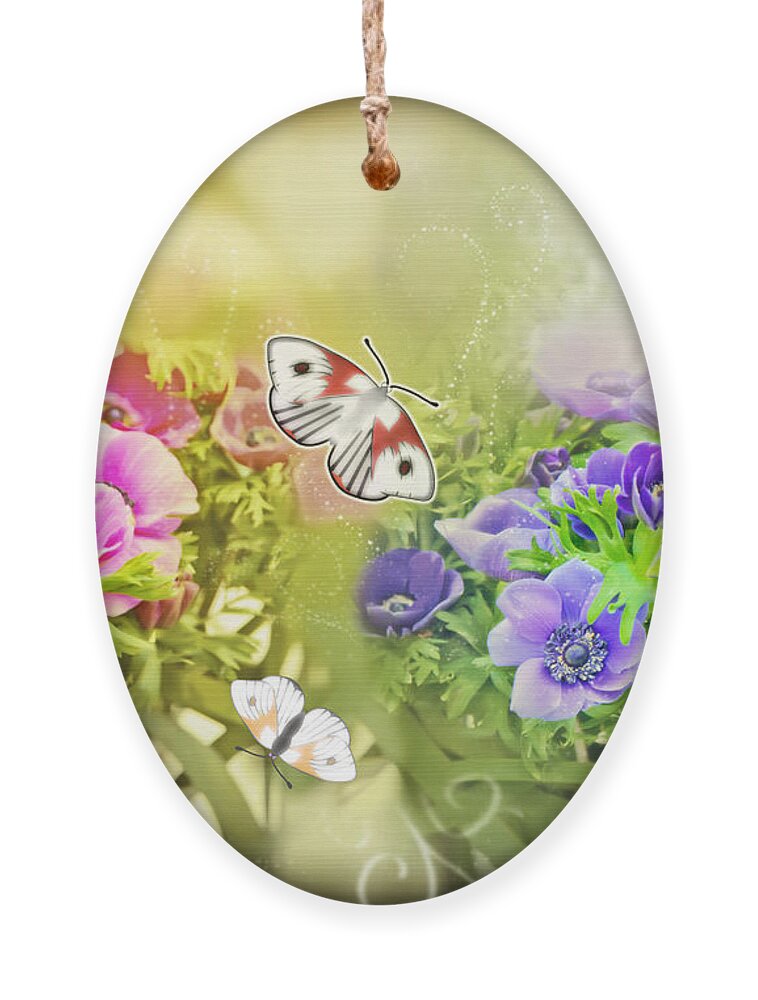 Summer Ornament featuring the digital art Spring Flowers by Ariadna De Raadt