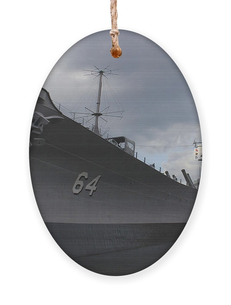 Battleship Ornament featuring the photograph The Calm Before the Storm by Mike McGlothlen