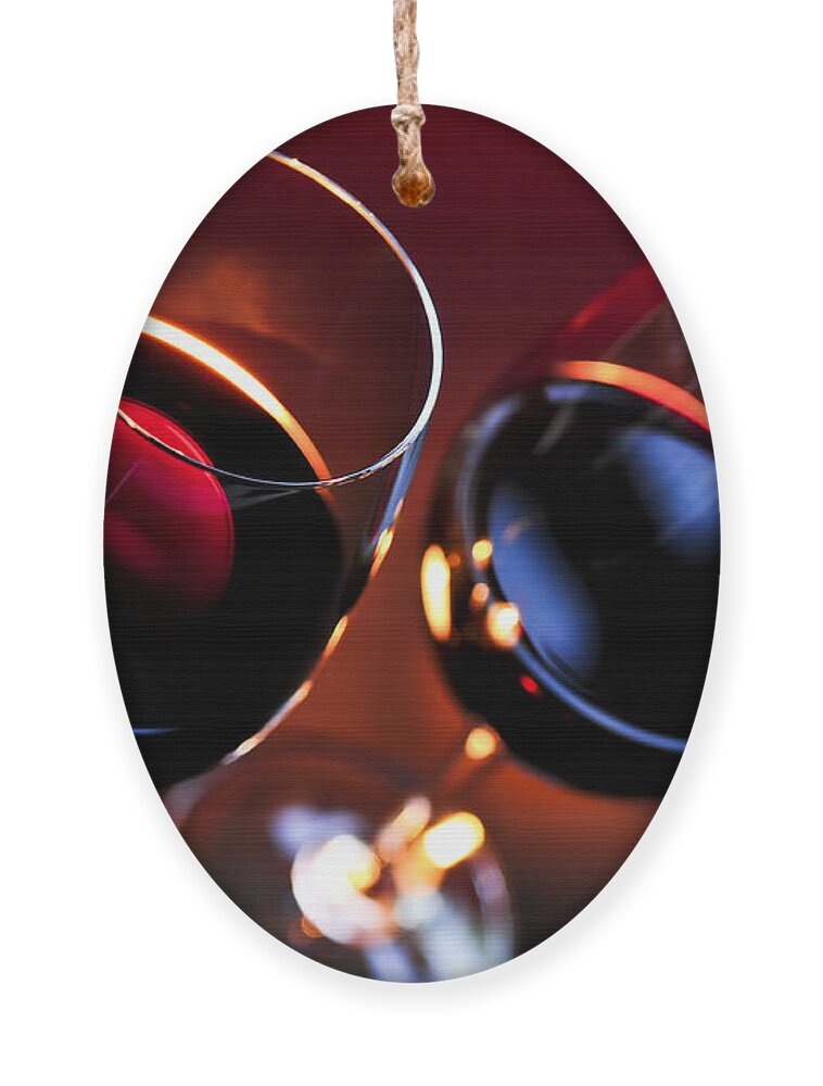Wine Ornament featuring the photograph Wineglasses by Elena Elisseeva