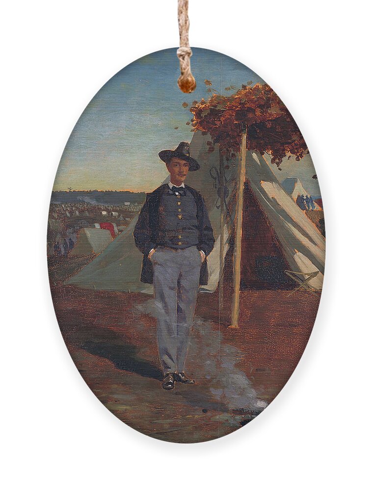 Winslow Homer Ornament featuring the painting Albert Post by Winslow Homer