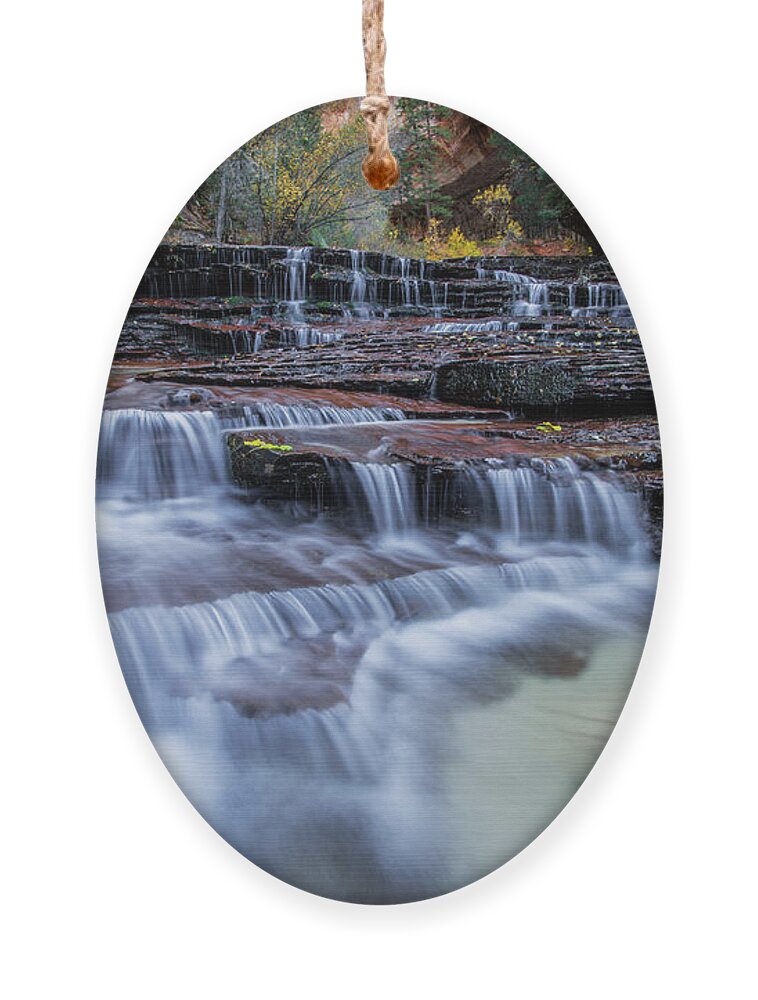 Zion Ornament featuring the photograph Arch Angel Falls by Wesley Aston