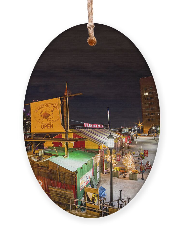 Boston Ornament featuring the photograph Barking Crab Boston MA #2 by Toby McGuire
