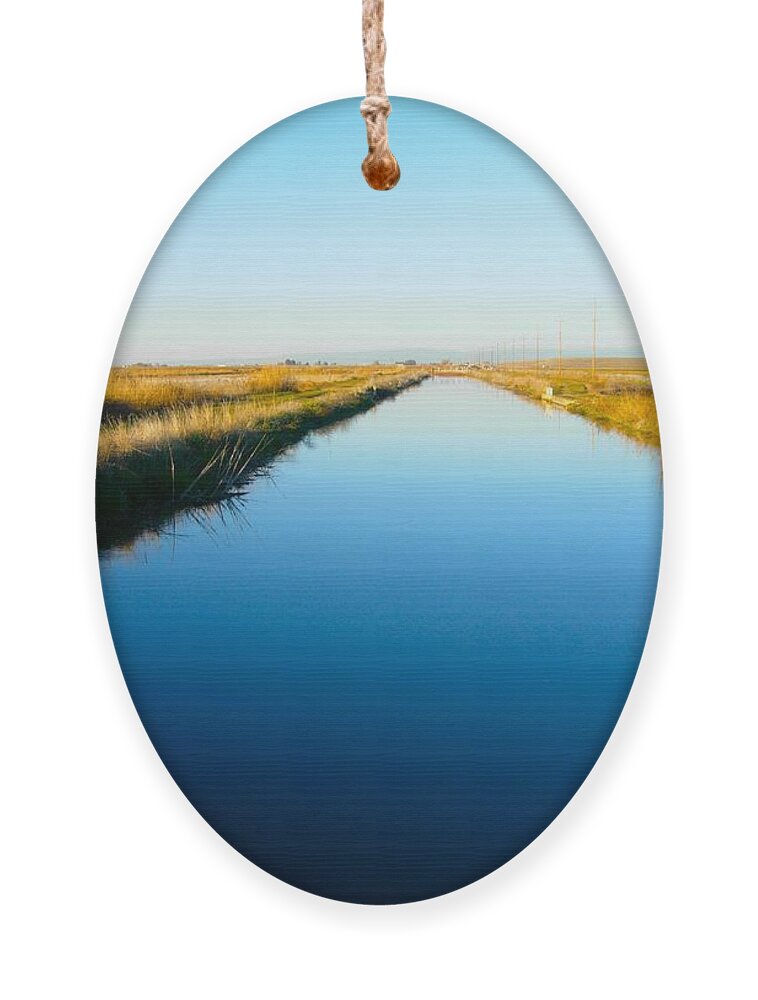 California Ornament featuring the photograph Biggs Canal by Suzanne Lorenz