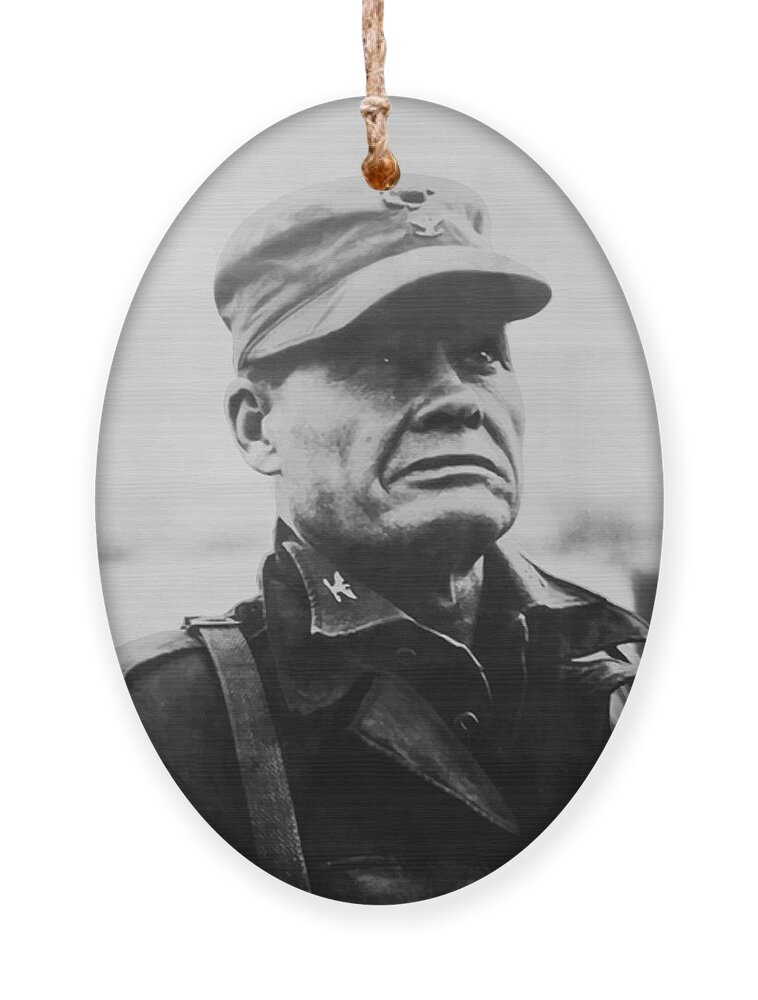 Chesty Puller Ornament featuring the painting Chesty Puller #1 by War Is Hell Store