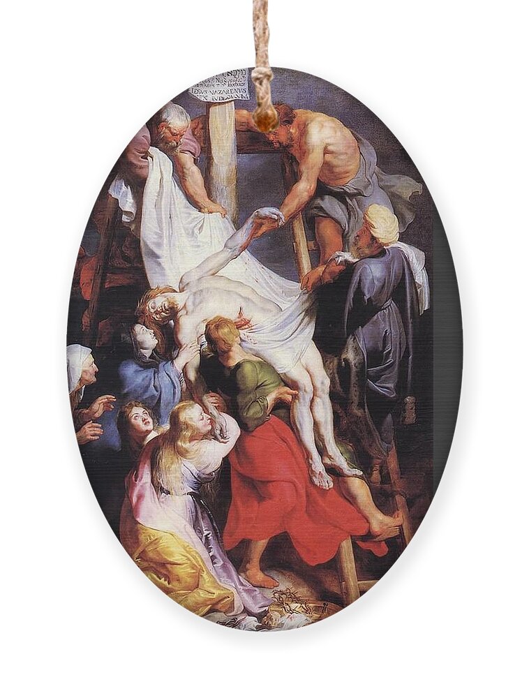 Descent Ornament featuring the painting Descent from the Cross #3 by Peter Paul Rubens