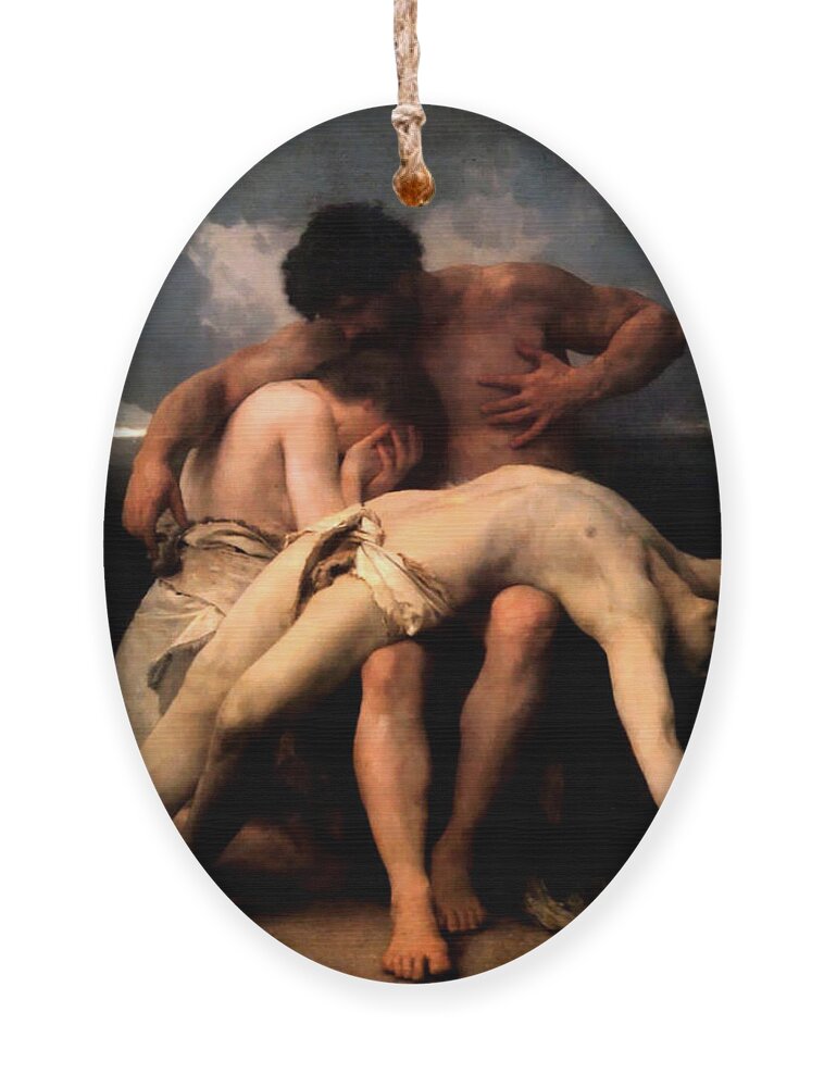 William Adolphe Bouguereau Ornament featuring the painting First Mourning by Troy Caperton