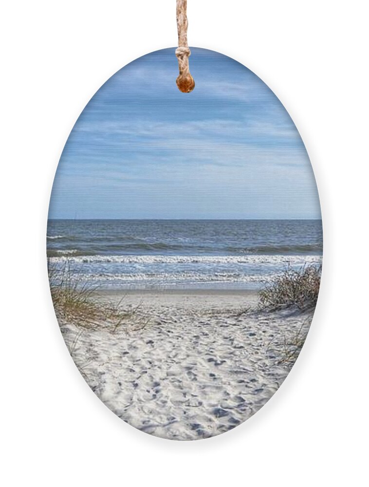 Scenic Ornament featuring the photograph Huntington Beach South Carolina by Kathy Baccari