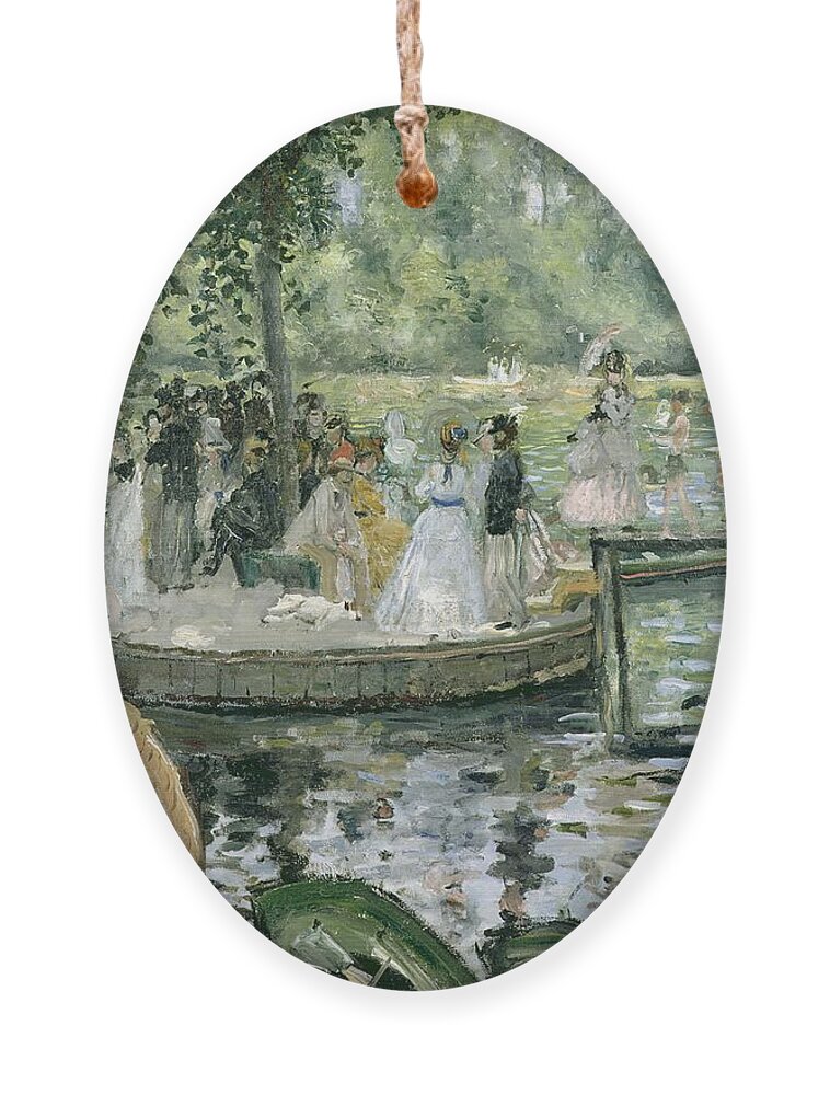 Grenouillere Ornament featuring the painting La Grenouillere by Pierre Auguste Renoir