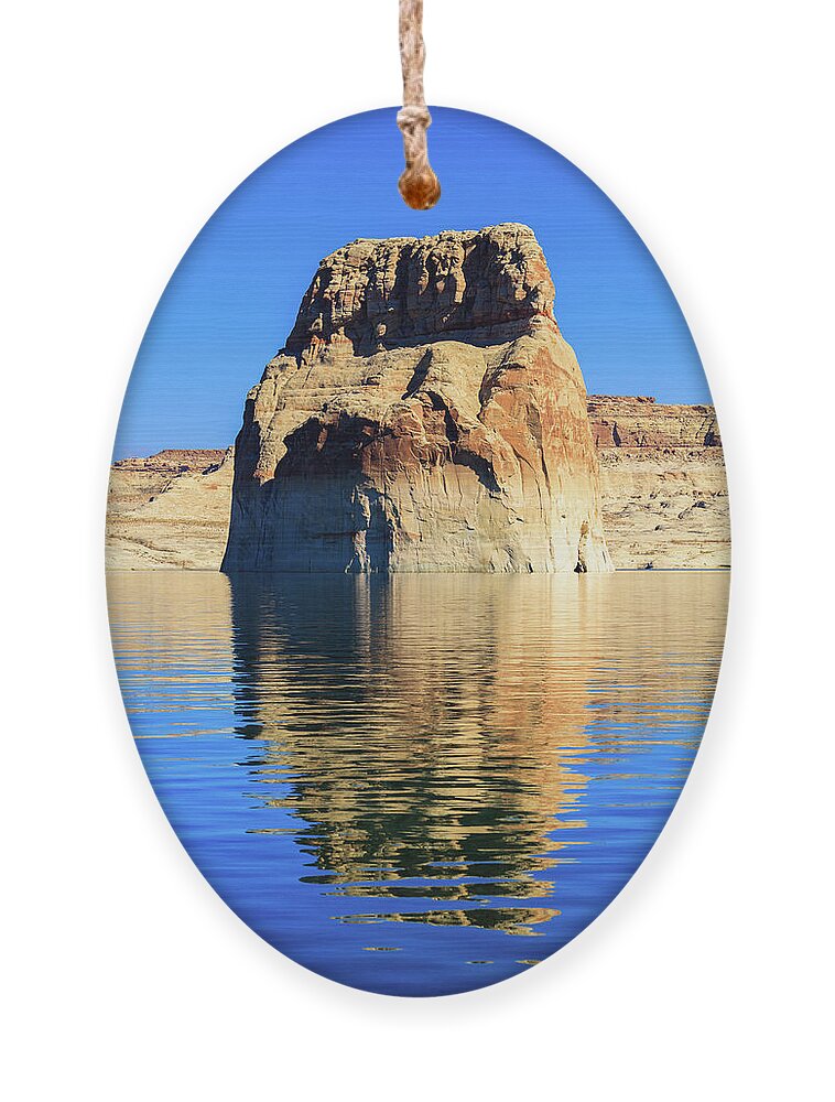 Lone Rock Canyon Ornament featuring the photograph Lone Rock Canyon by Raul Rodriguez