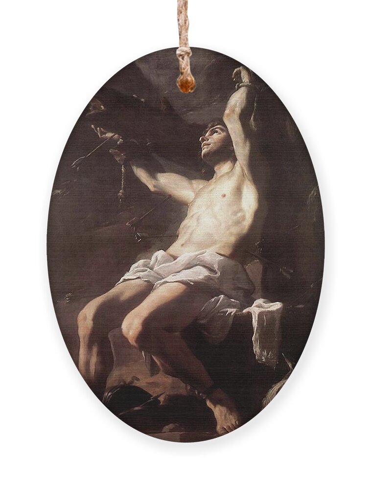 Saint Ornament featuring the painting Saint Sebastian By Mattia Preti by Troy Caperton