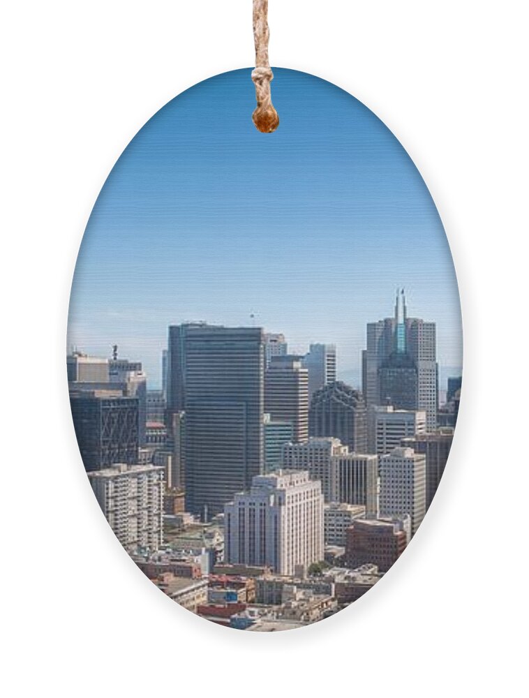 San Francisco Ornament featuring the photograph San Francisco Skyline 0085 by Kristina Rinell