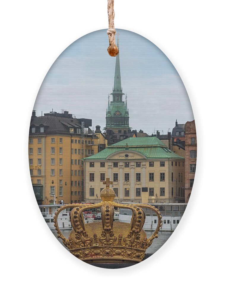 Gilded Crown Ornament featuring the photograph Skeppsholmsbron - Stockholm #1 by Joana Kruse