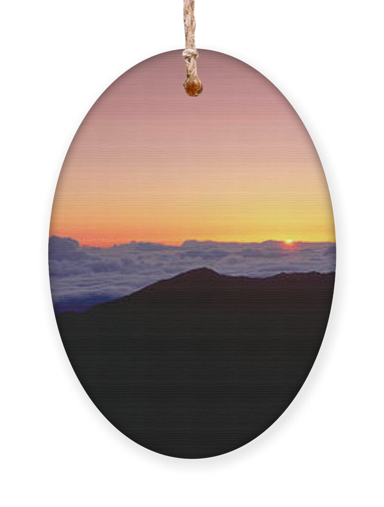 Photography Ornament featuring the photograph Sunrise Over Haleakala Volcano Summit #1 by Panoramic Images