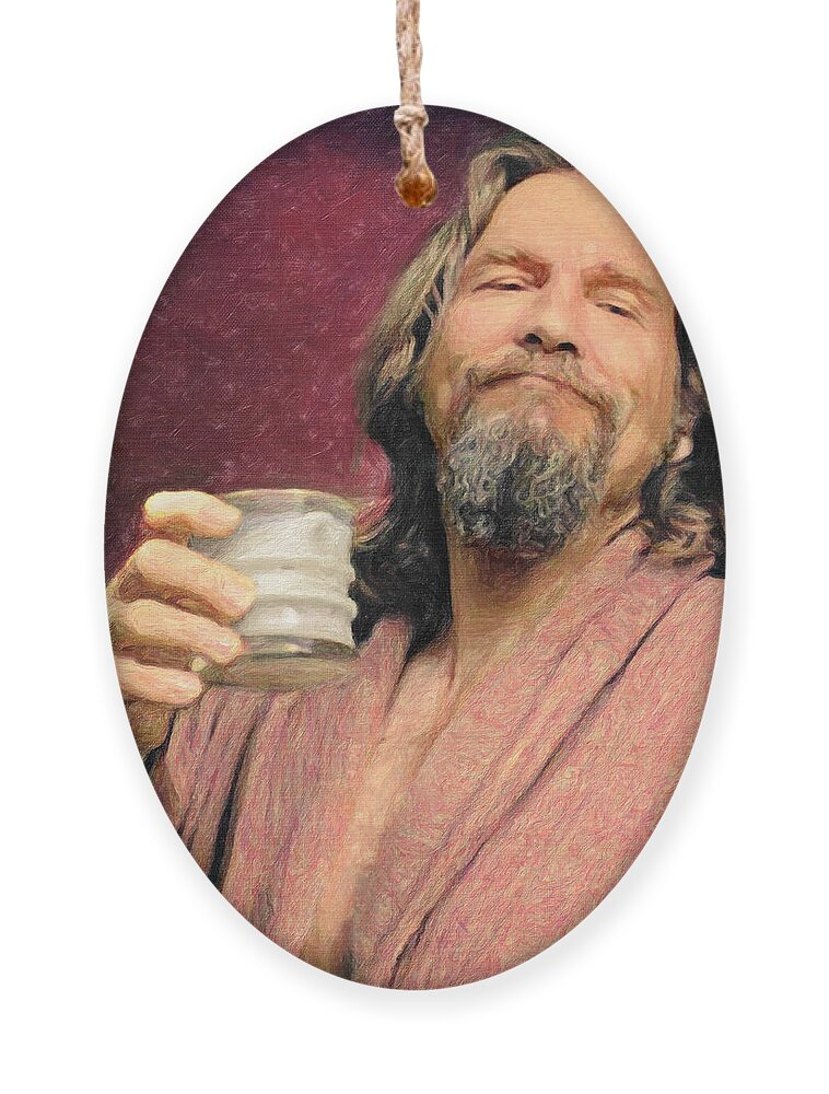 The Dude Ornament featuring the painting The Dude by Zapista OU