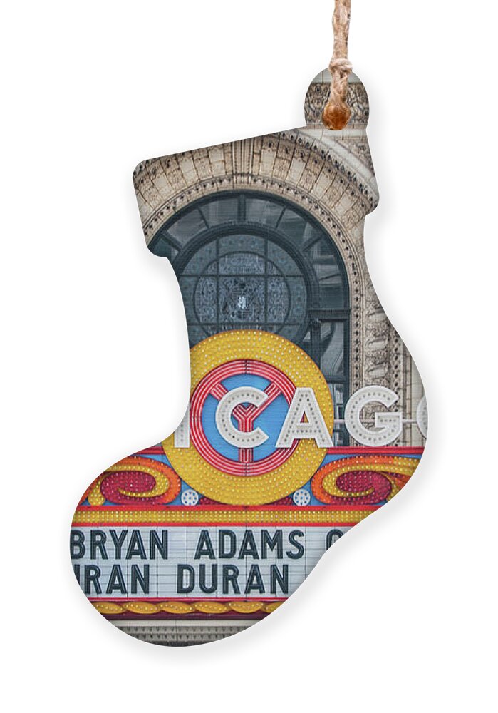 Art Ornament featuring the photograph The Iconic Chicago Theater Sign #1 by David Levin