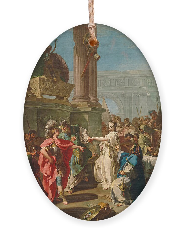 Giambattista Pittoni Ornament featuring the painting The Sacrifice of Polyxena by Giambattista Pittoni