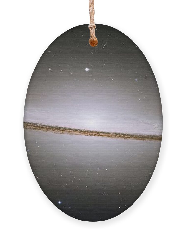 Sombrero Ornament featuring the painting The Sombrero Galaxy by Nasa