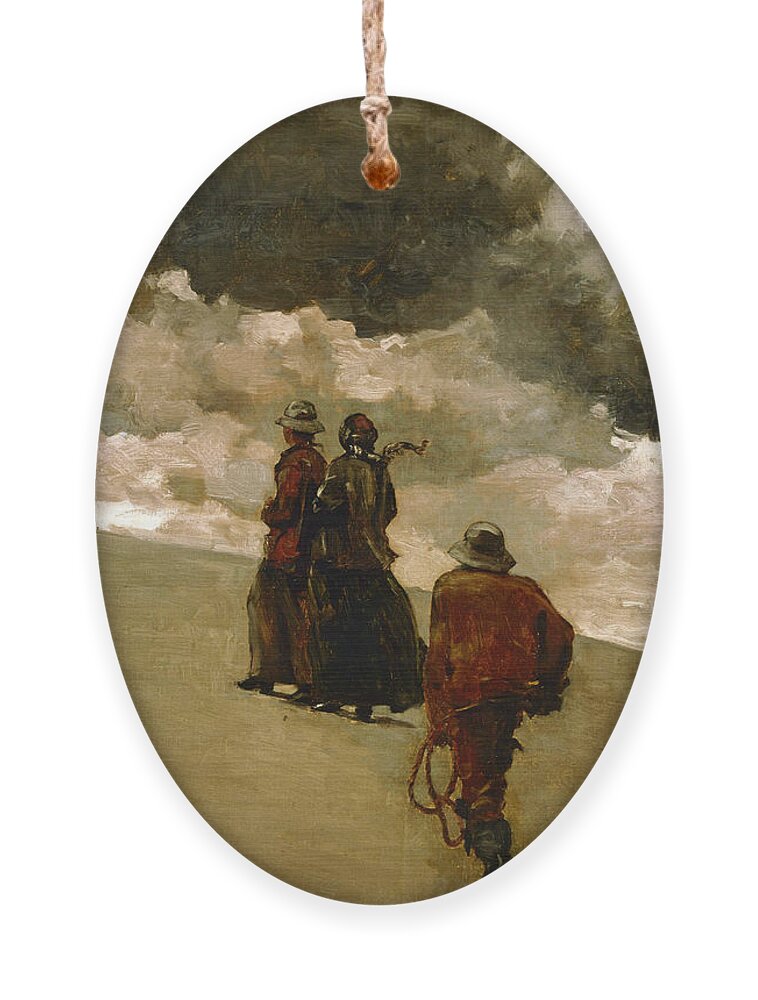 Winslow Homer Ornament featuring the painting To the Rescue #6 by Winslow Homer