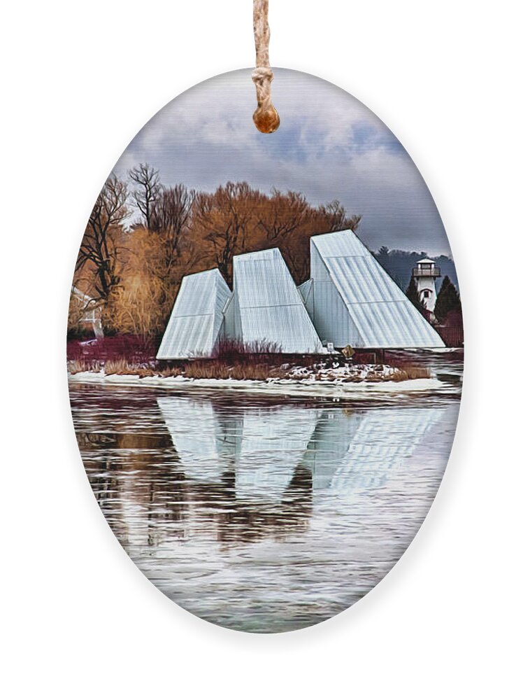 Winter Ornament featuring the photograph Winter Reflections by Tatiana Travelways