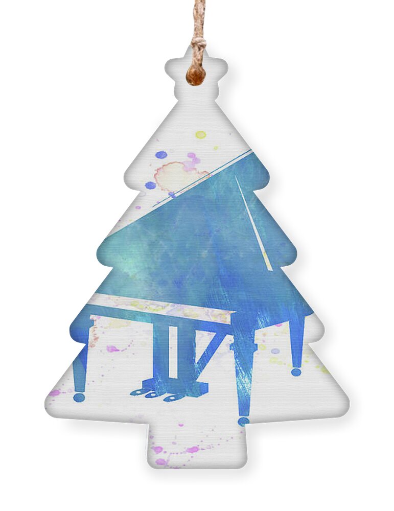 Piano Ornament featuring the mixed media 10832 Baby Grand by Pamela Williams