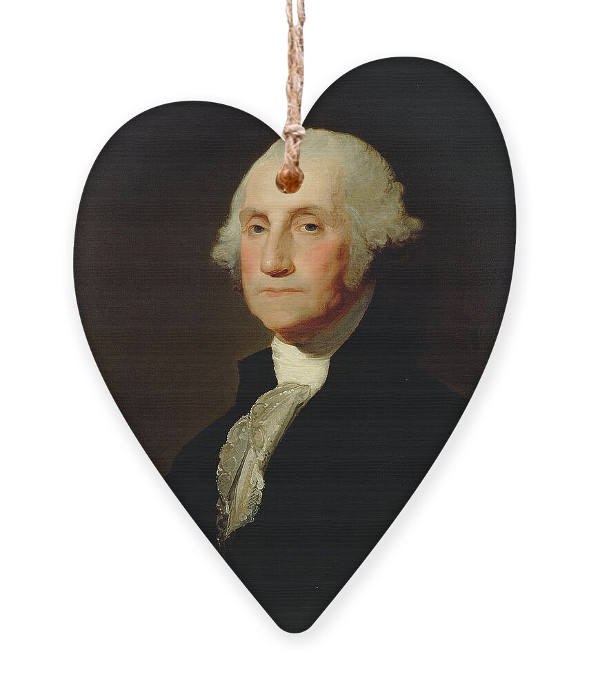 Gilbert Stuart Ornament featuring the painting George Washington Portrait #1 by Gilbert Stuart