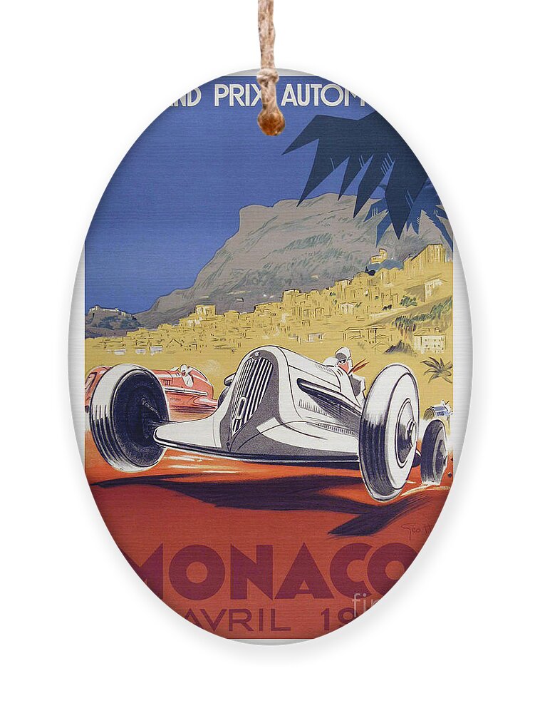 1935 Monaco Grand Prix Ornament featuring the photograph 1935 Monaco Grand Prix by Jon Neidert