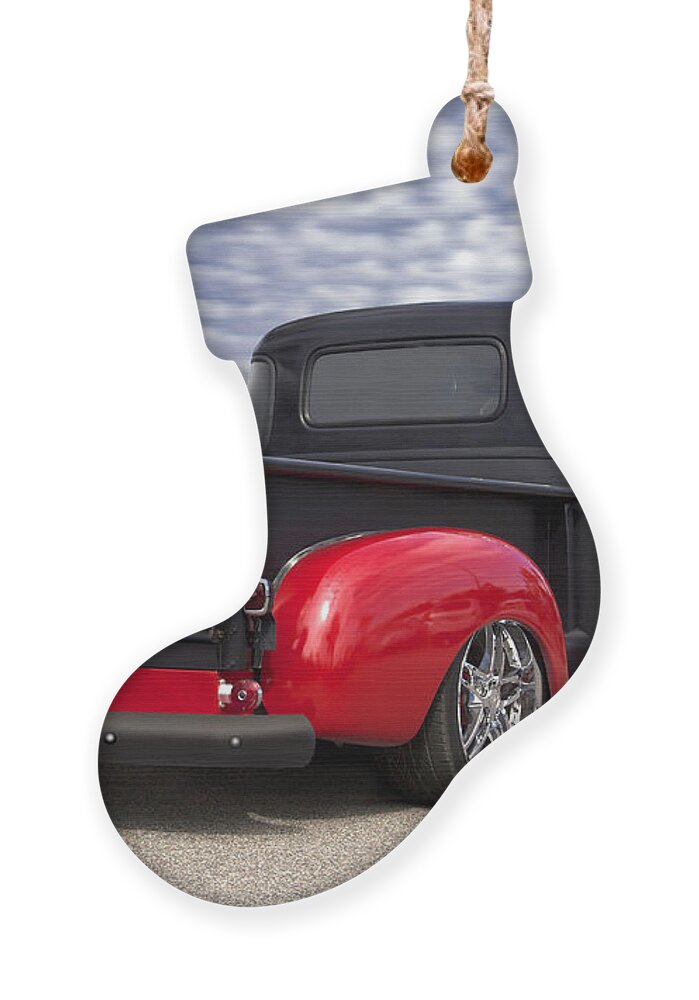 Transportation Ornament featuring the photograph 1954 Chevy Truck Lowrider by Mike McGlothlen