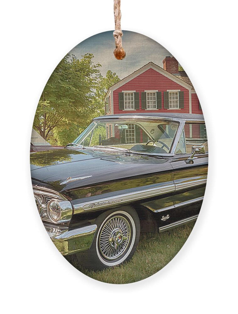 Ford Ornament featuring the photograph 1964 Ford Galaxie 500 XL by Susan Rissi Tregoning