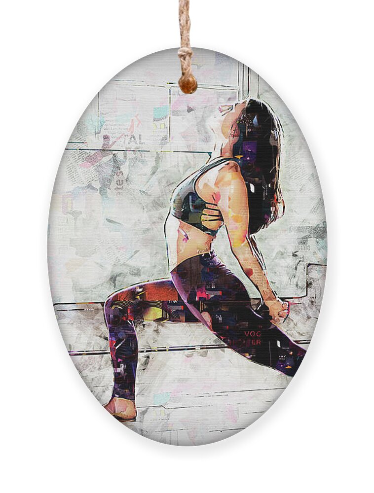 Yoga Ornament featuring the photograph Digitally enhanced Yoga instructor #2 by Gal Eitan