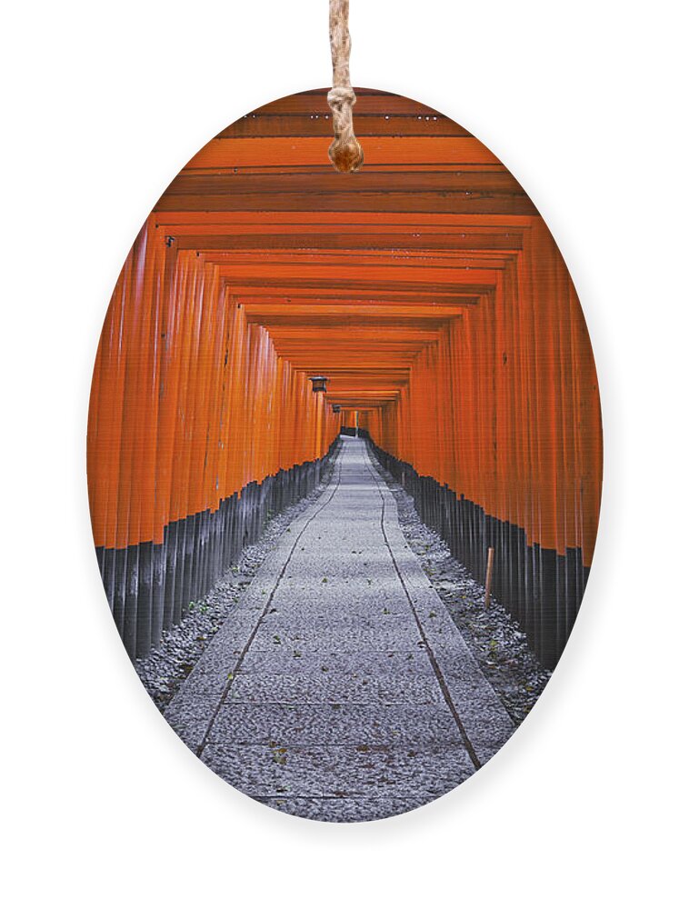 Fushimi Inari Taisha Ornament featuring the photograph Fushimi Inari Taisha #2 by Brian Kamprath