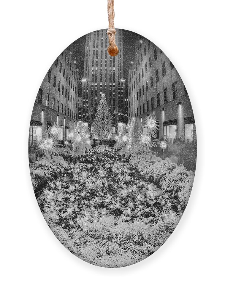 Rockefeller Center Ornament featuring the photograph Rockefeller Center Christmas NYC #2 by Susan Candelario