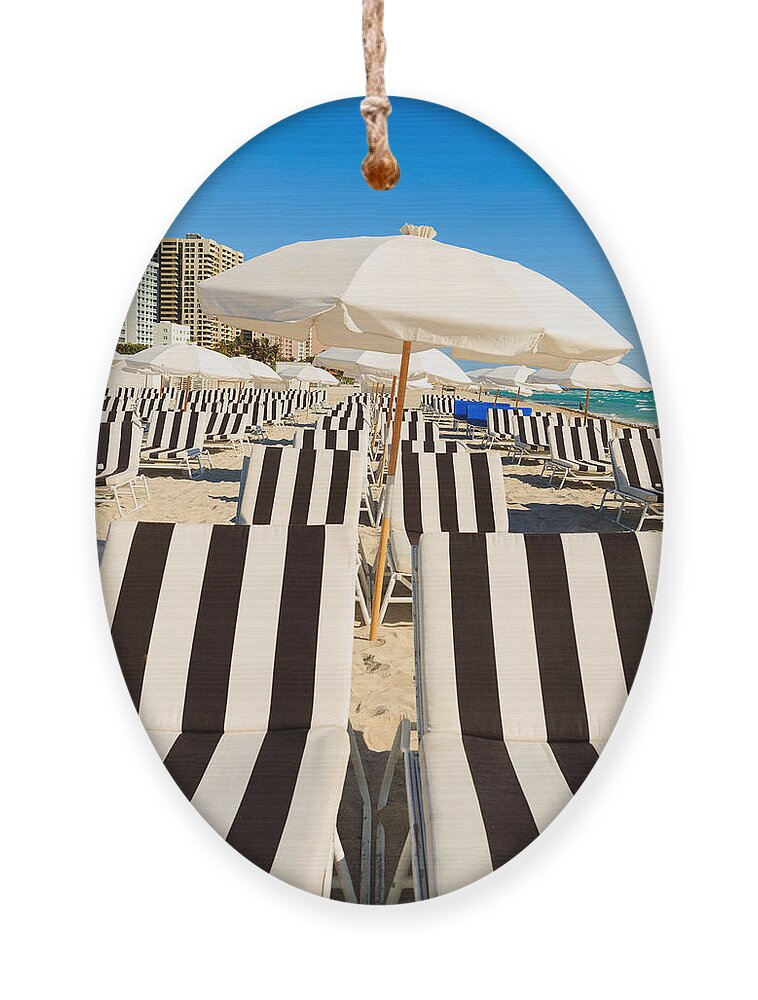 Chair Ornament featuring the photograph Miami Beach by Raul Rodriguez