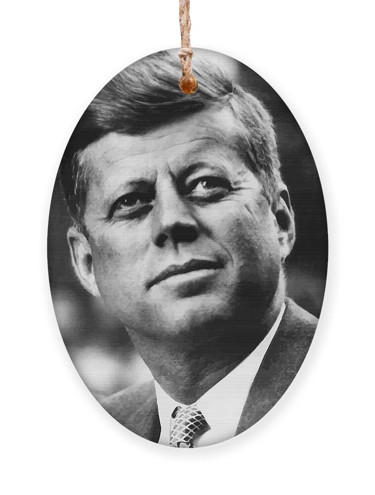 Jfk Ornament featuring the painting President Kennedy by War Is Hell Store