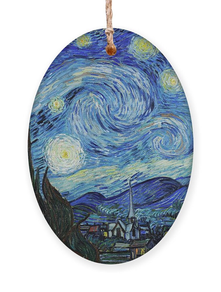 Vincent Van Gogh Ornament featuring the painting The Starry Night by Vincent Van Gogh