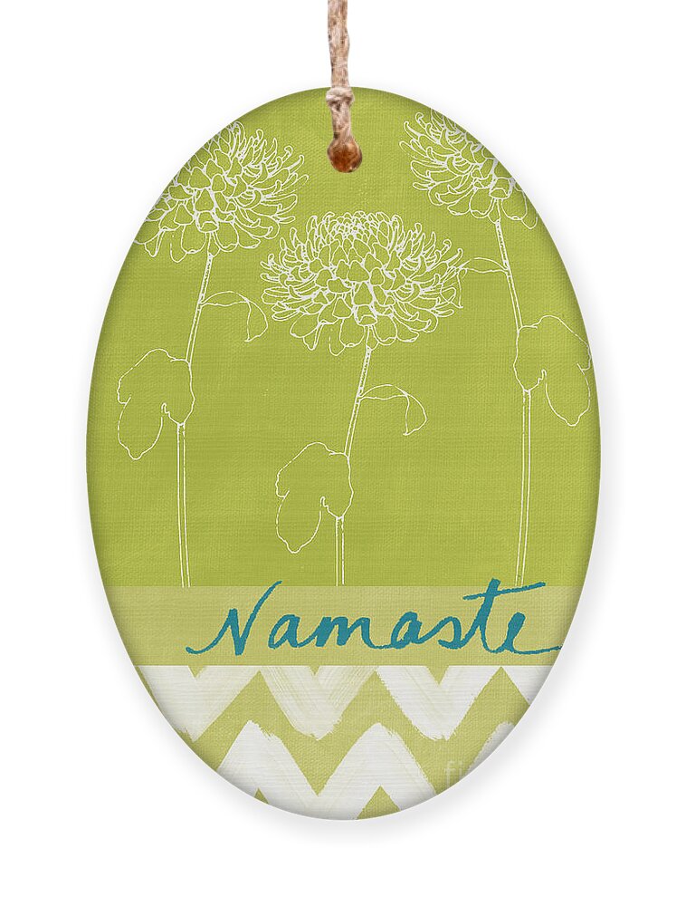 Namaste Ornament featuring the painting Namaste by Linda Woods