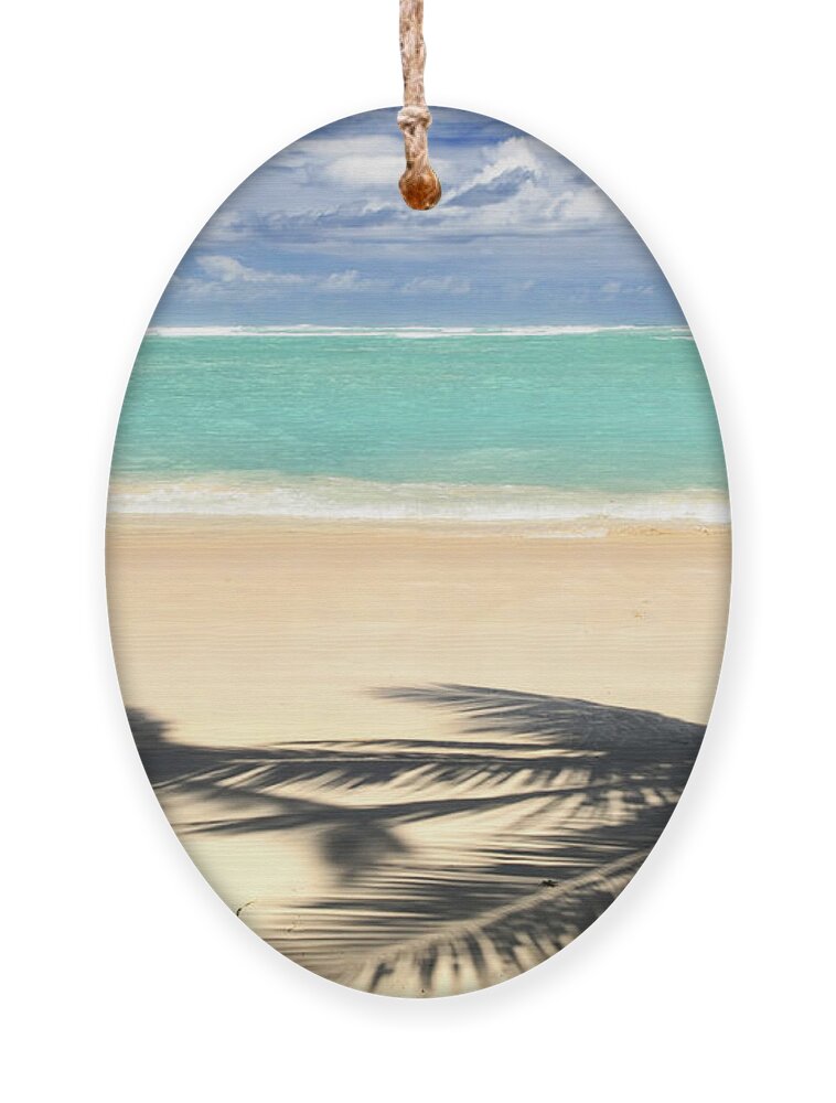 Beach Ornament featuring the photograph Shadows on tropical beach by Elena Elisseeva